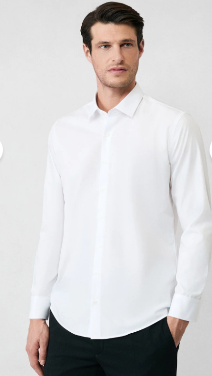 Kiğılı Uzun Kol Slim Fit Dar Kesim Non Iron Ütü Gerektirmeyen Pamuklu Gömlek