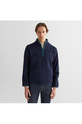 Gant Erkek Lacivert Regular Fit Yarım Fermuarlı Sweatshirt